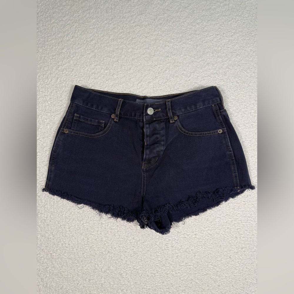 Brandy Melville Shorts Women 27 Denim Indigo Wash Button Fly